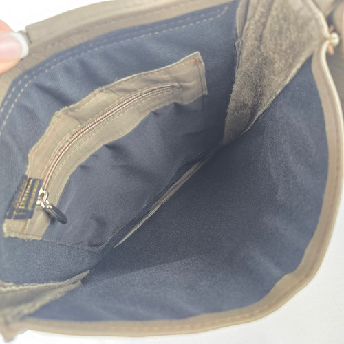 Vintage Grey Leather Made in Mexico Crossbody Purse