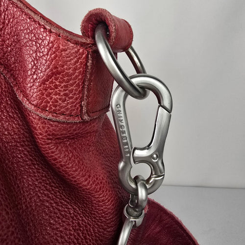 Liebeskind Berlin Red Pebbled Leather Crossbody Shoulder Purse