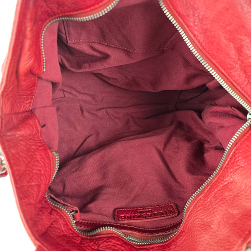 Liebeskind Berlin Red Pebbled Leather Crossbody Shoulder Purse