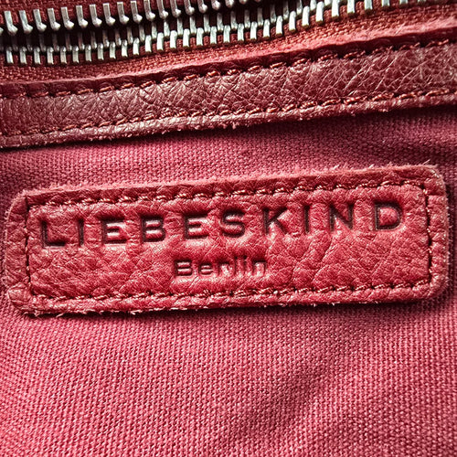 Liebeskind Berlin Red Pebbled Leather Crossbody Shoulder Purse