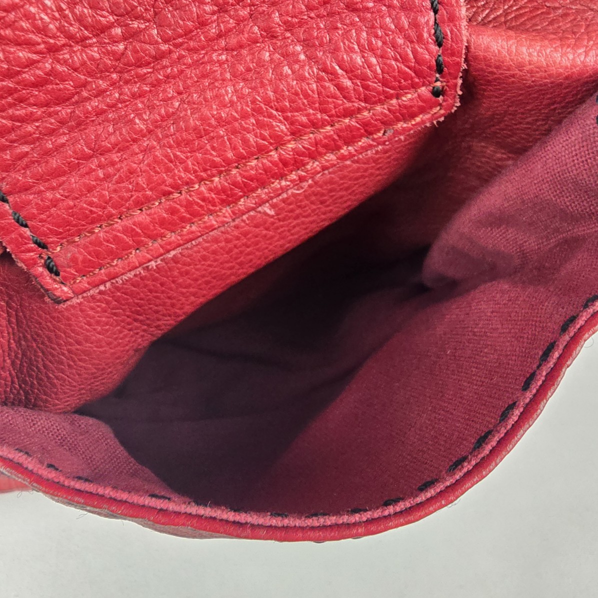 Liebeskind Berlin Red Pebbled Leather Crossbody Shoulder Purse