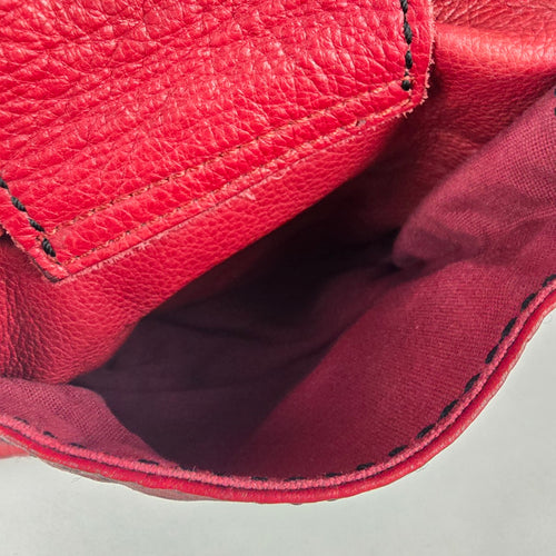 Liebeskind Berlin Red Pebbled Leather Crossbody Shoulder Purse