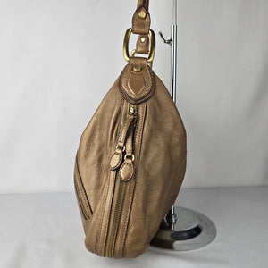 Maximum Bronze Leather Hobo Shoulder Purse