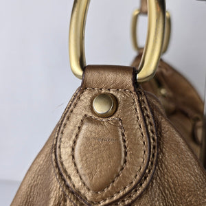 Maximum Bronze Leather Hobo Shoulder Purse