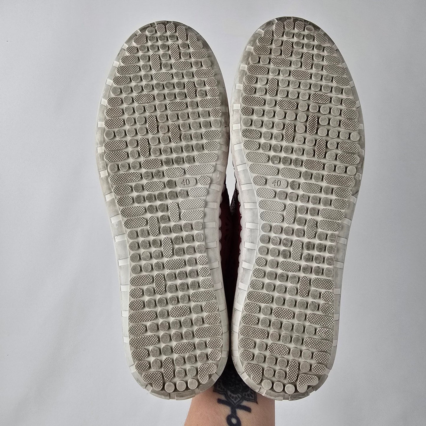 Bueno Daisy Red Leather Slip-On Shoes Size 9.5