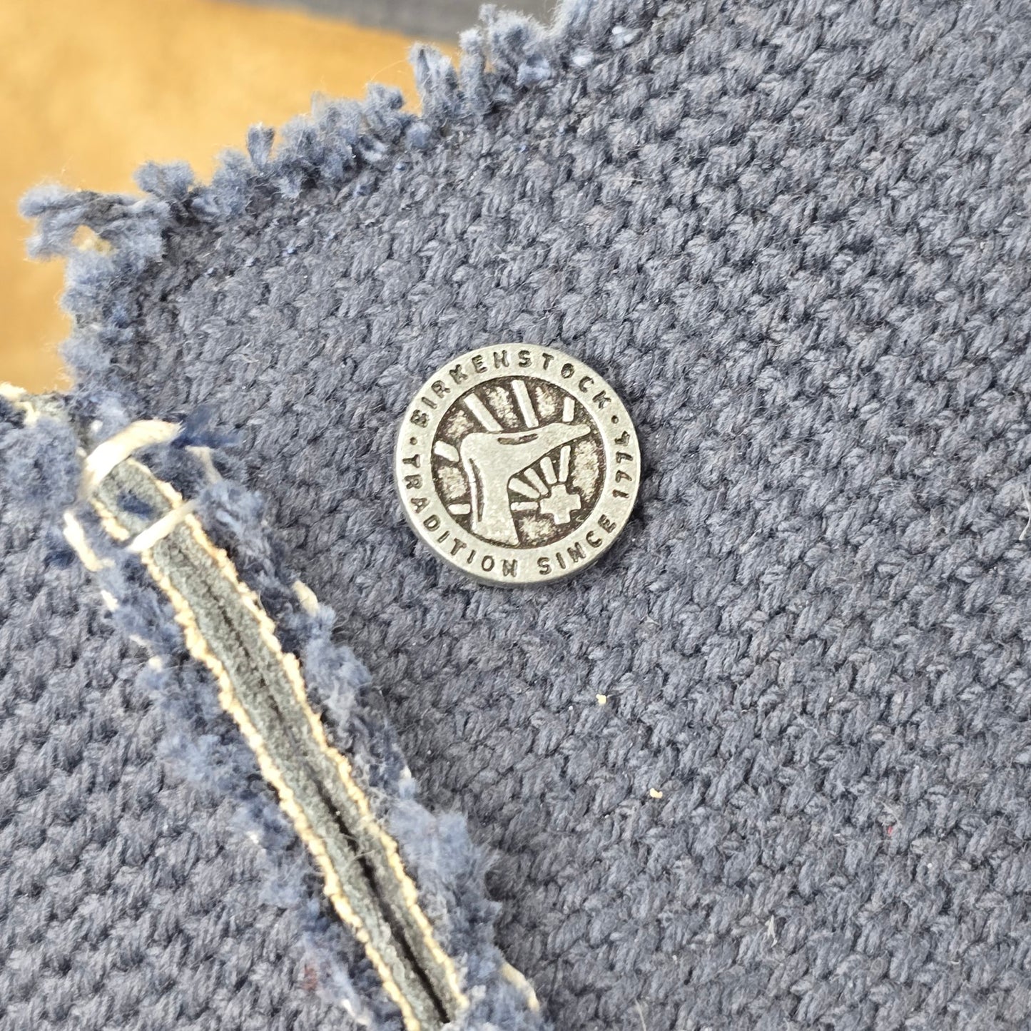 Birkenstock Zermatt Canvas Midnight Blue Mule Clogs Size 10