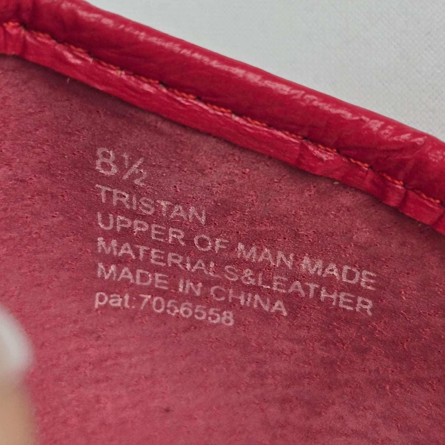 Report Red Flower Lace Peep Toe Wedge Heel Shoes Size 8.5