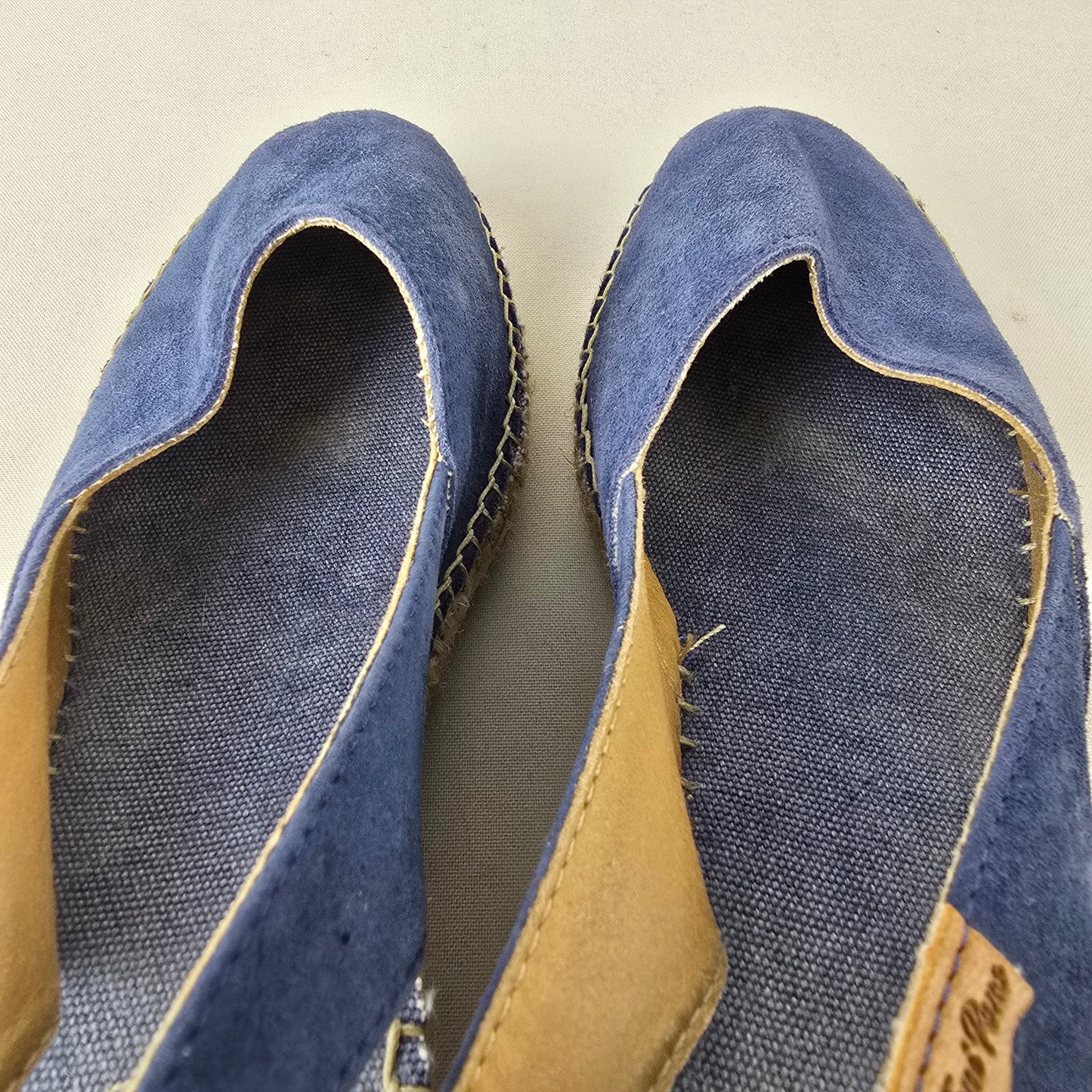 Toni Pons BETTY-A Indigo Suede Wedge Espadrilles Shoes Size 7