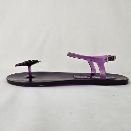 Katy Perry Purple Gel Open Toed Grape Smell Jelly Sandals Size 10