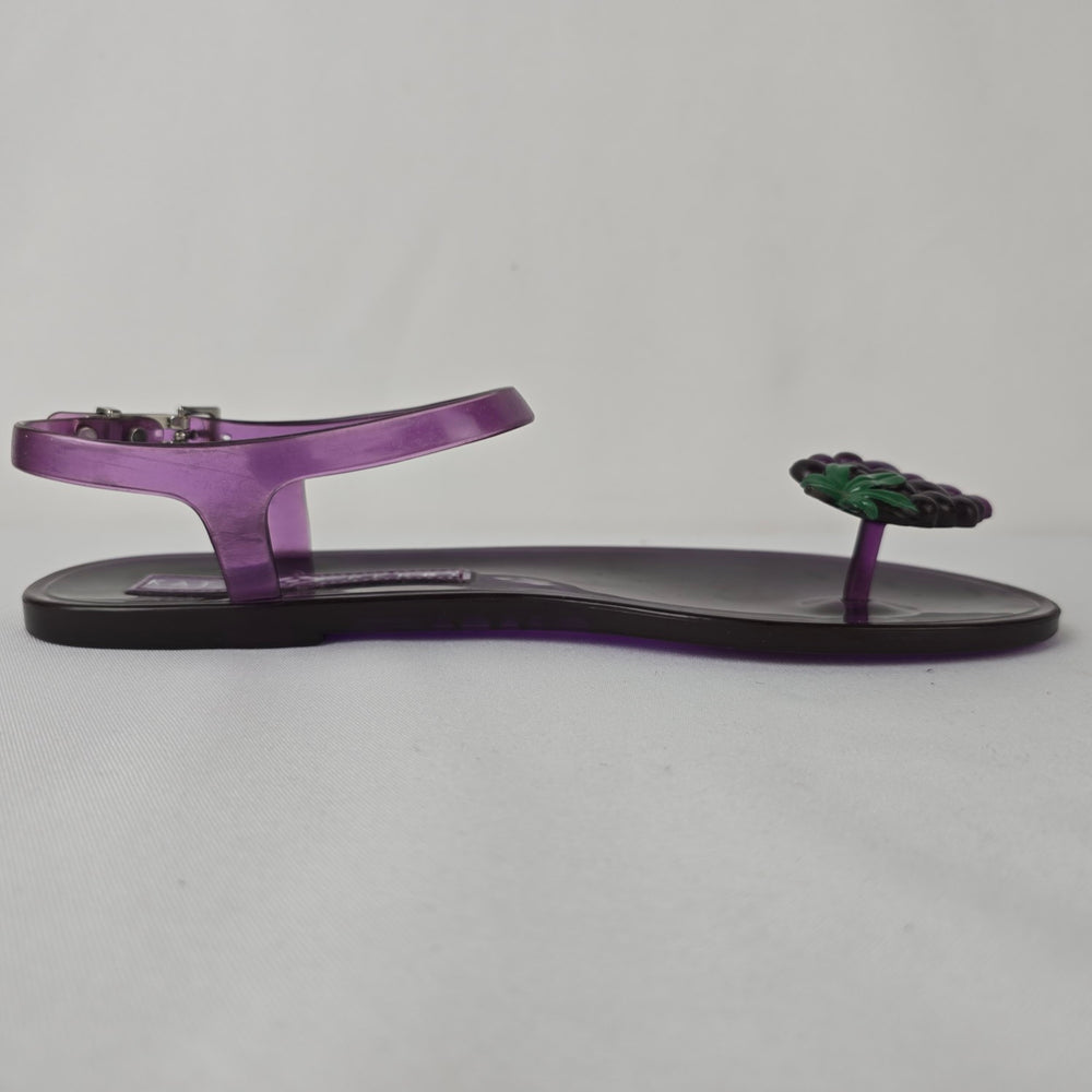 Katy Perry Purple Gel Open Toed Grape Smell Jelly Sandals Size 10