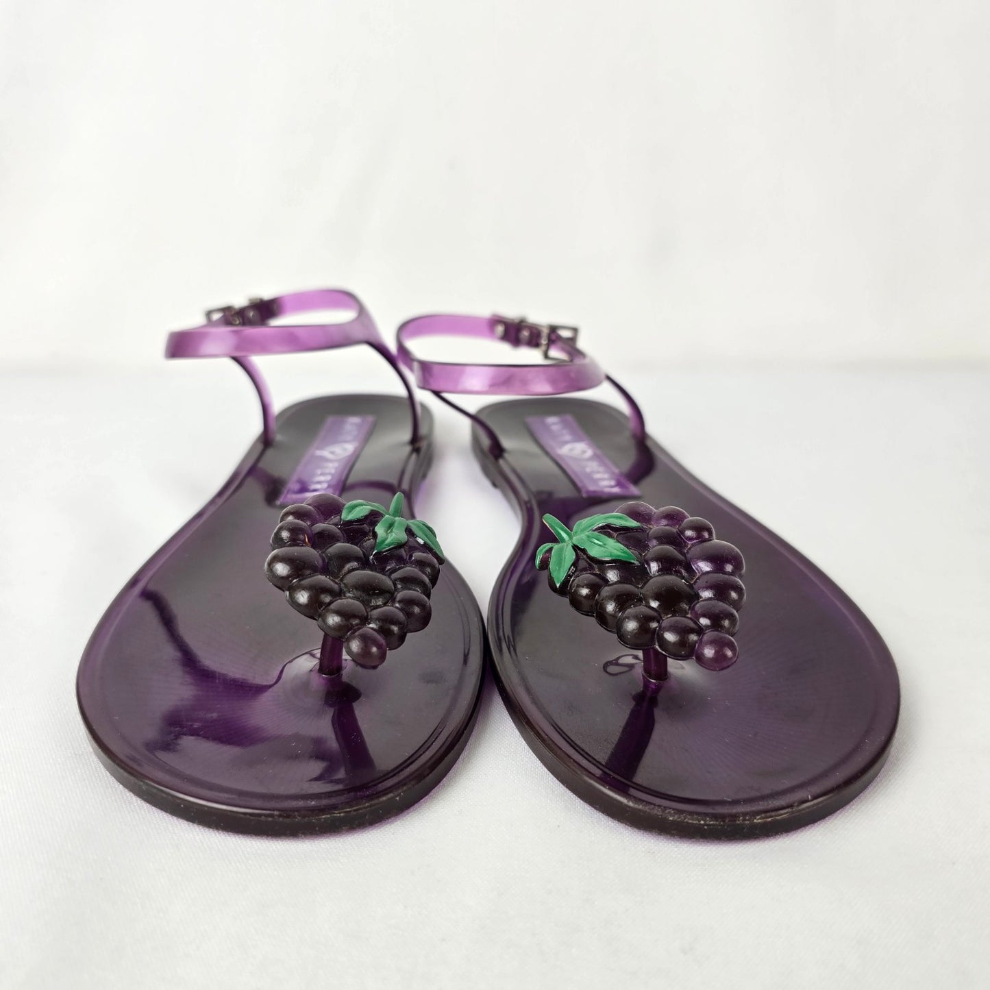 Katy Perry Purple Gel Open Toed Grape Smell Jelly Sandals Size 10