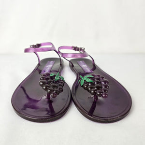 Katy Perry Purple Gel Open Toed Grape Smell Jelly Sandals Size 10