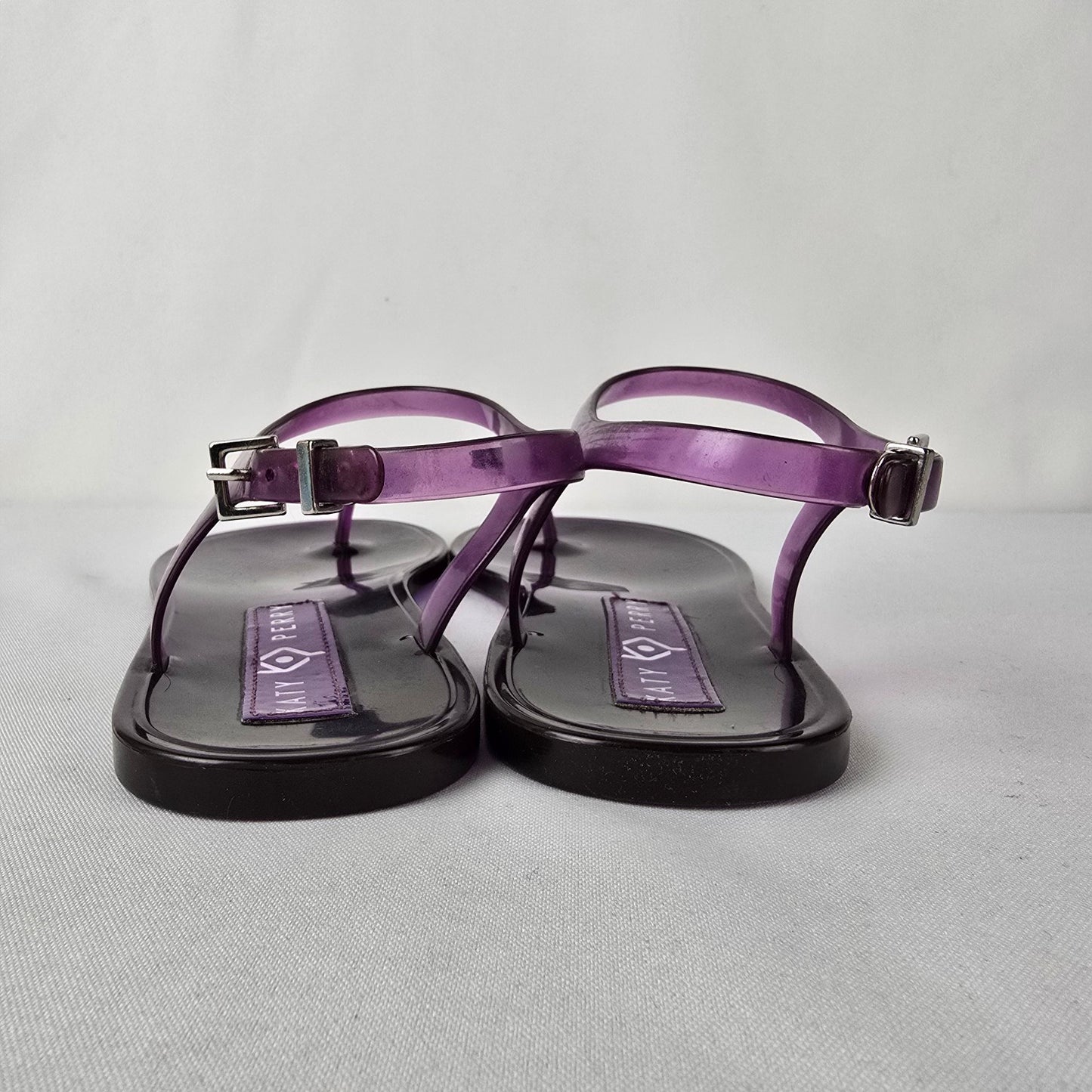 Katy Perry Purple Gel Open Toed Grape Smell Jelly Sandals Size 10