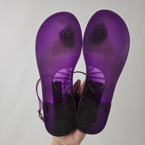 Katy Perry Purple Gel Open Toed Grape Smell Jelly Sandals Size 10
