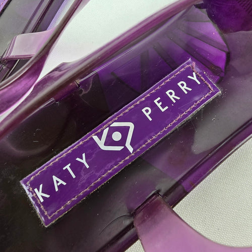Katy Perry Purple Gel Open Toed Grape Smell Jelly Sandals Size 10