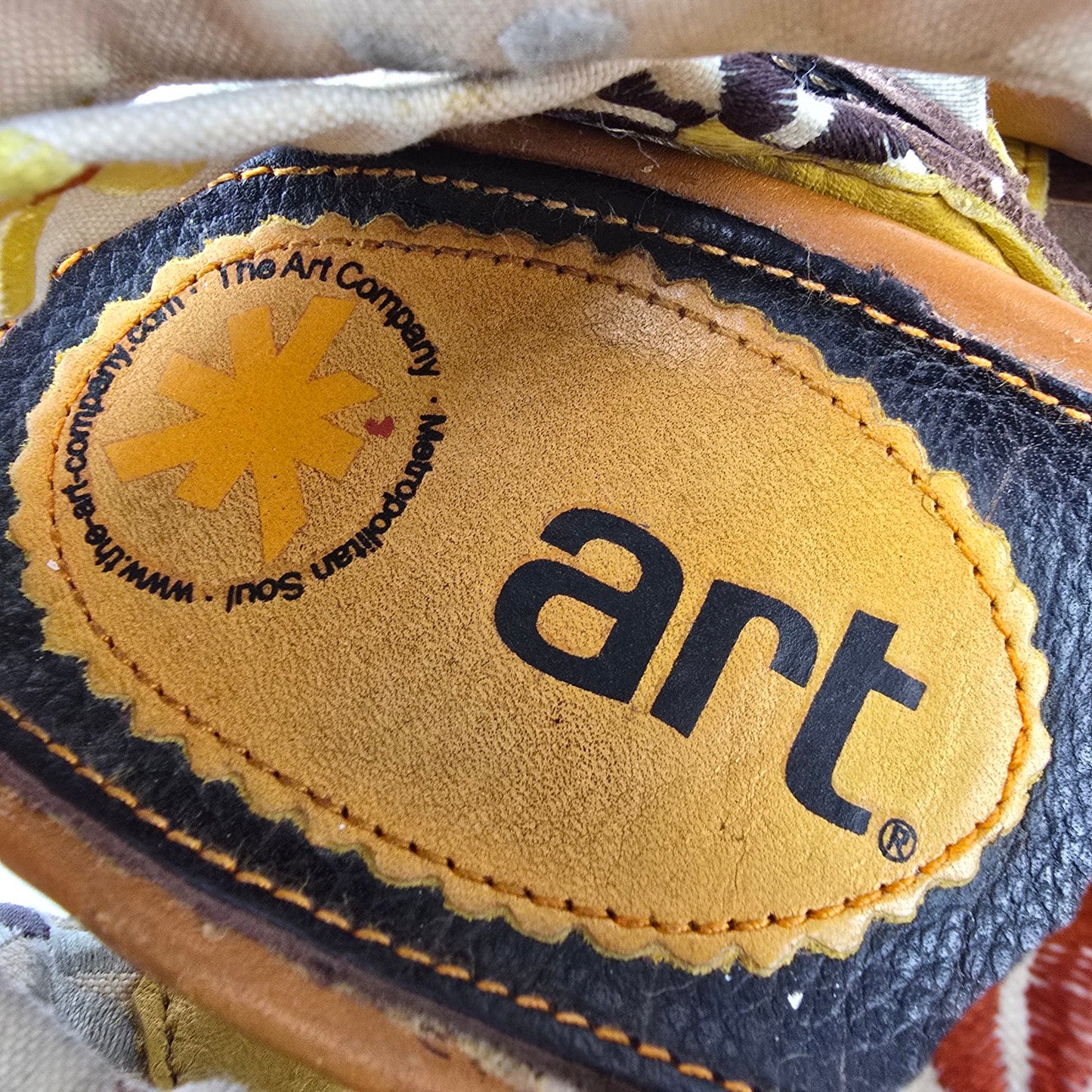 The Art Shoe Company Floral Wedge Ankle Strap Sandals Size 7