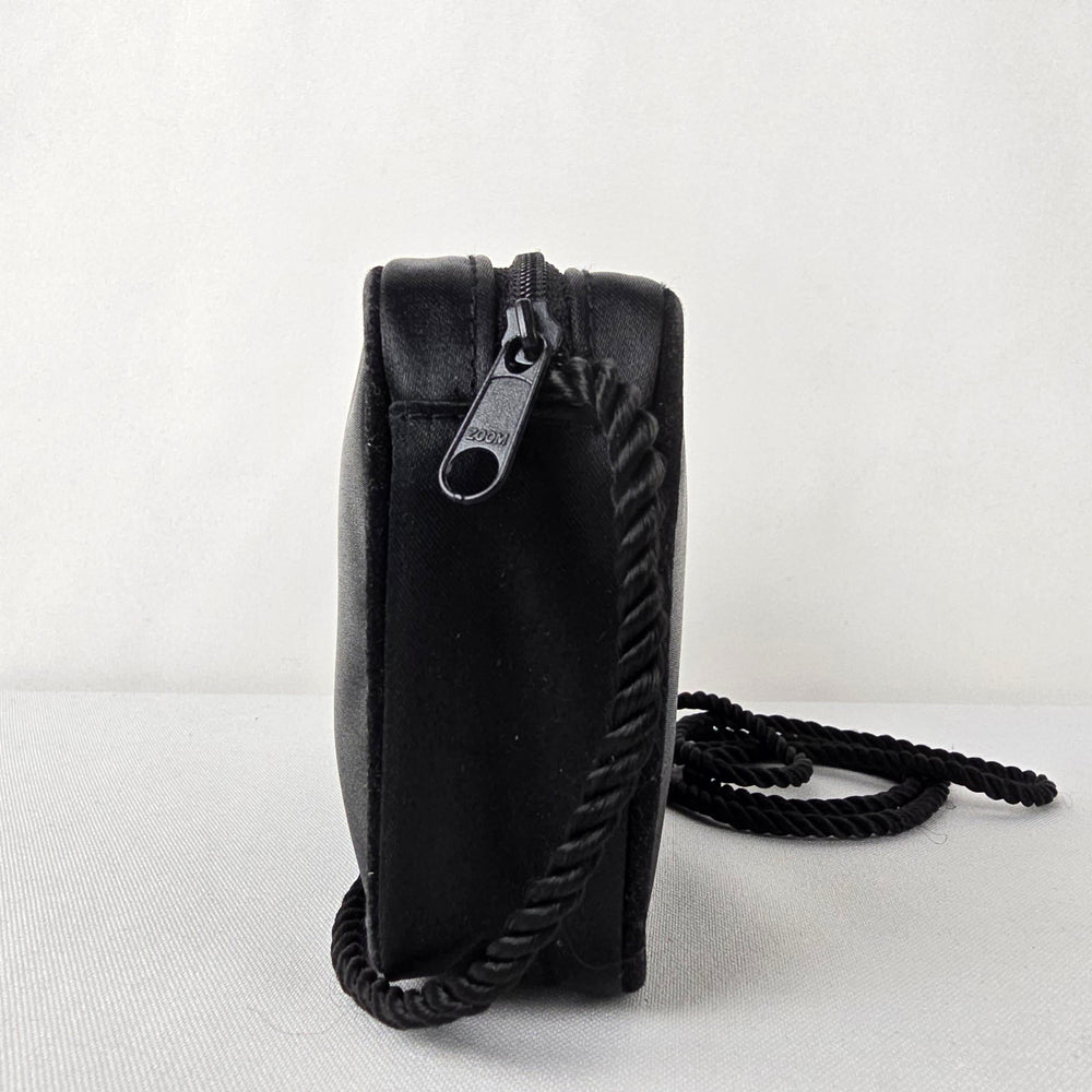 Vintage Mini Givenchy Ysatis Black Satin Crossbody Bag