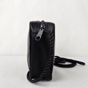 Vintage Mini Givenchy Ysatis Black Satin Crossbody Bag