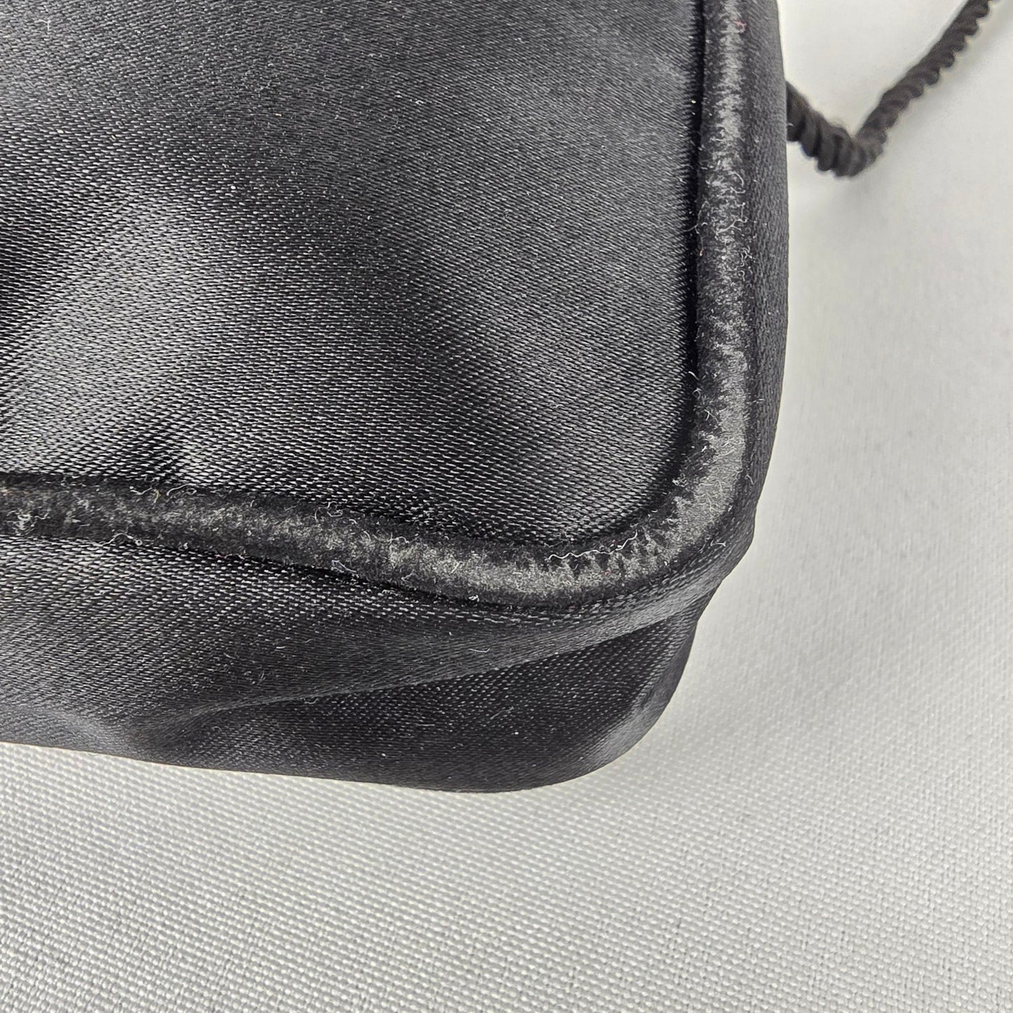 Vintage Mini Givenchy Ysatis Black Satin Crossbody Bag