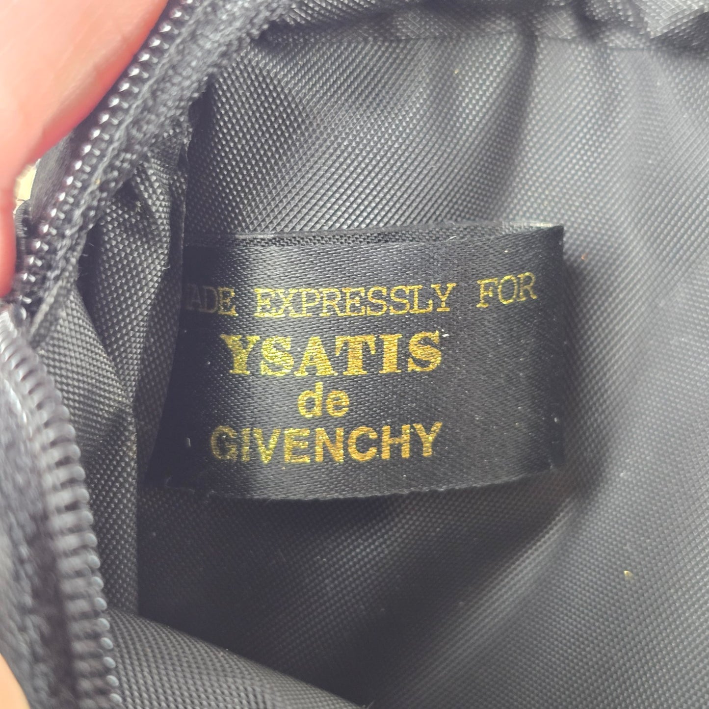 Vintage Mini Givenchy Ysatis Black Satin Crossbody Bag