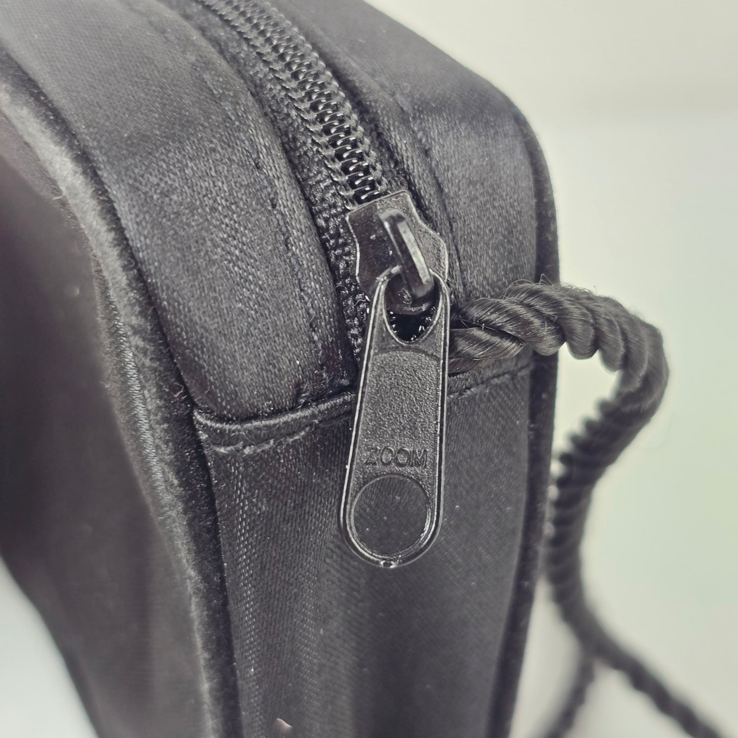 Vintage Mini Givenchy Ysatis Black Satin Crossbody Bag