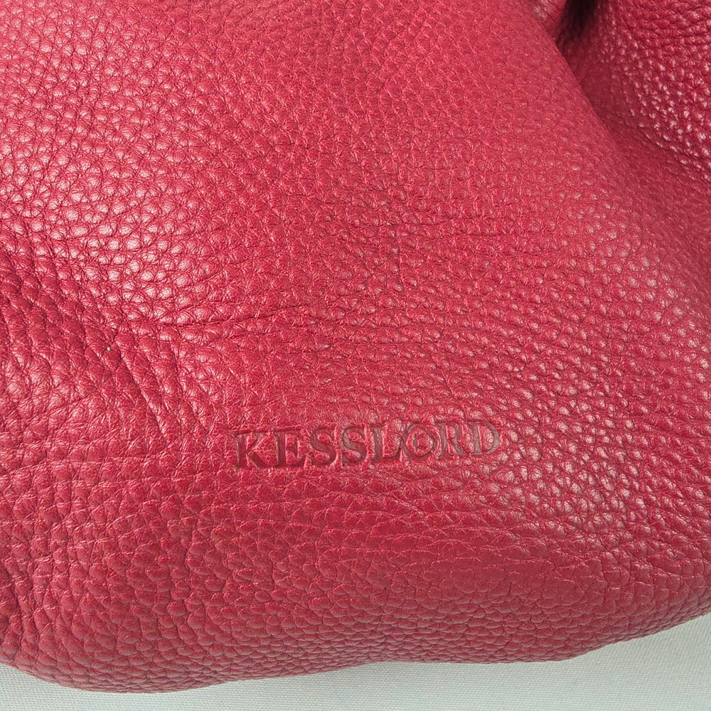 Kesslord Red Leather Pouch Shoulder Purse