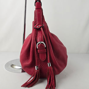 Kesslord Red Leather Pouch Shoulder Purse