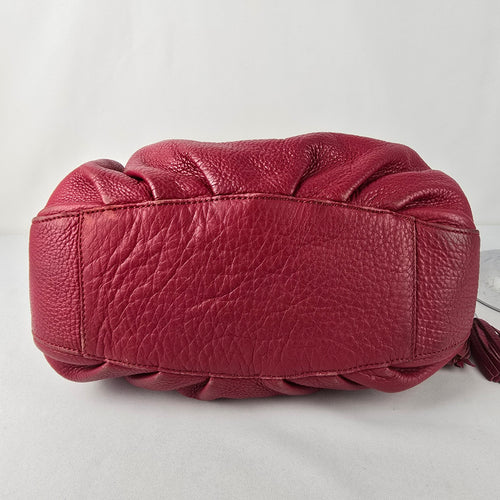 Kesslord Red Leather Pouch Shoulder Purse
