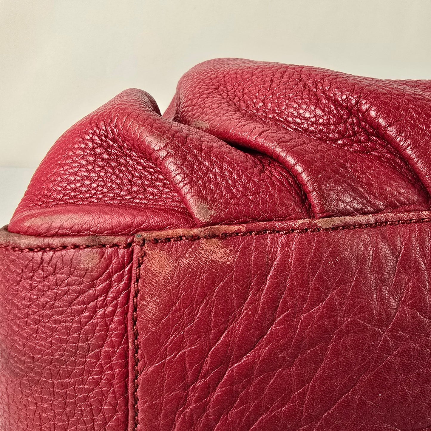 Kesslord Red Leather Pouch Shoulder Purse