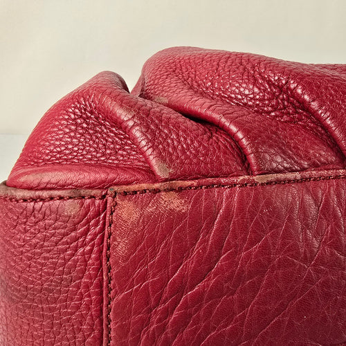 Kesslord Red Leather Pouch Shoulder Purse
