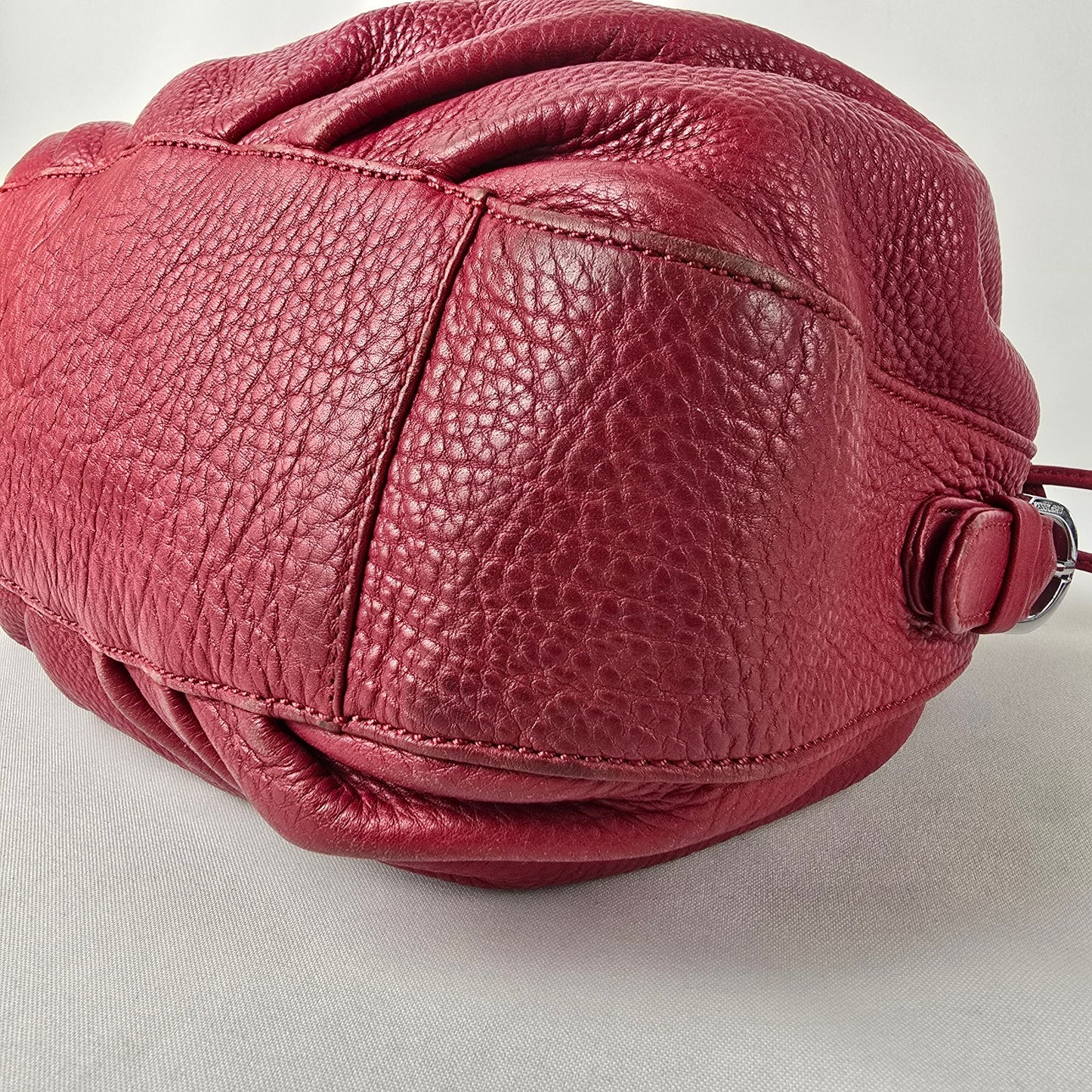 Kesslord Red Leather Pouch Shoulder Purse