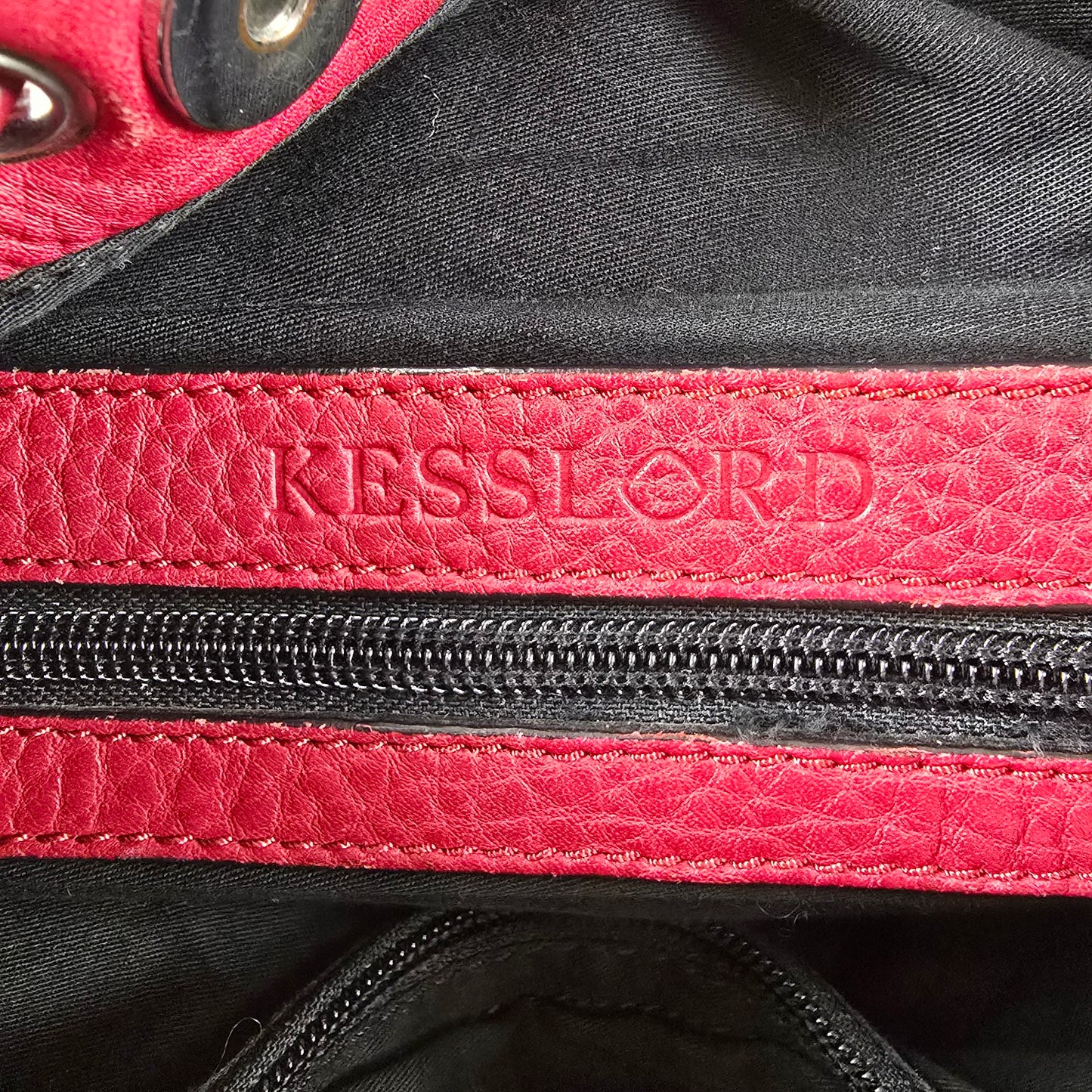 Kesslord Red Leather Pouch Shoulder Purse