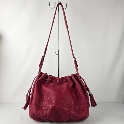 Kesslord Red Leather Pouch Shoulder Purse