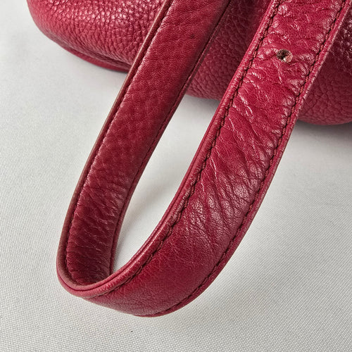 Kesslord Red Leather Pouch Shoulder Purse