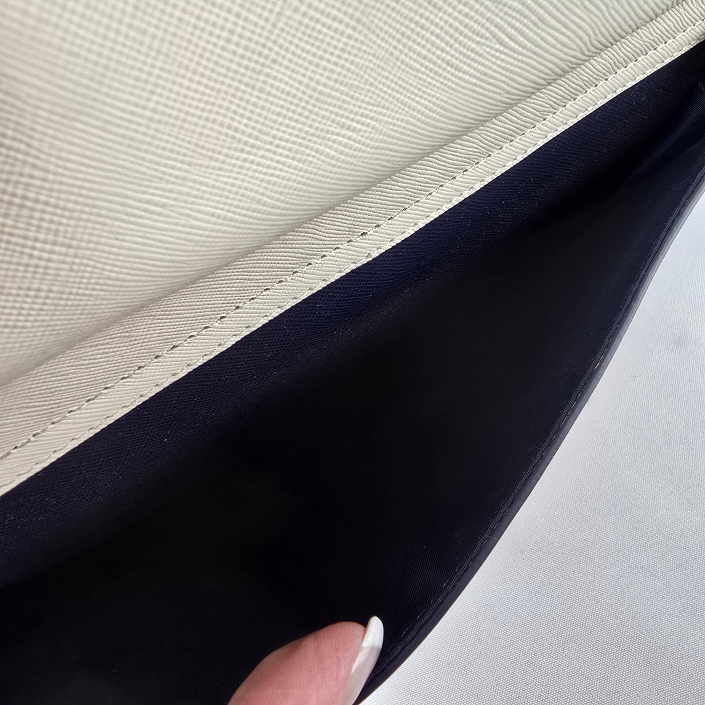 Tory Burch Navy & Taupe Reptile Print Satchel Purse
