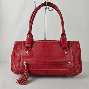 Vintage Kate Spade Red Leather Satchel Purse
