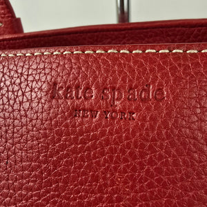 Vintage Kate Spade Red Leather Satchel Purse