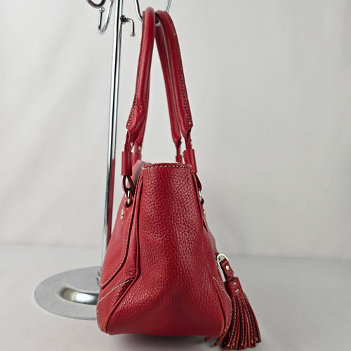 Vintage Kate Spade Red Leather Satchel Purse