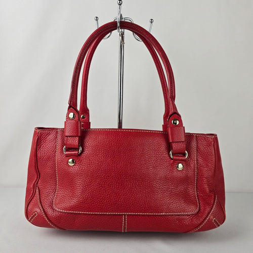 Vintage Kate Spade Red Leather Satchel Purse