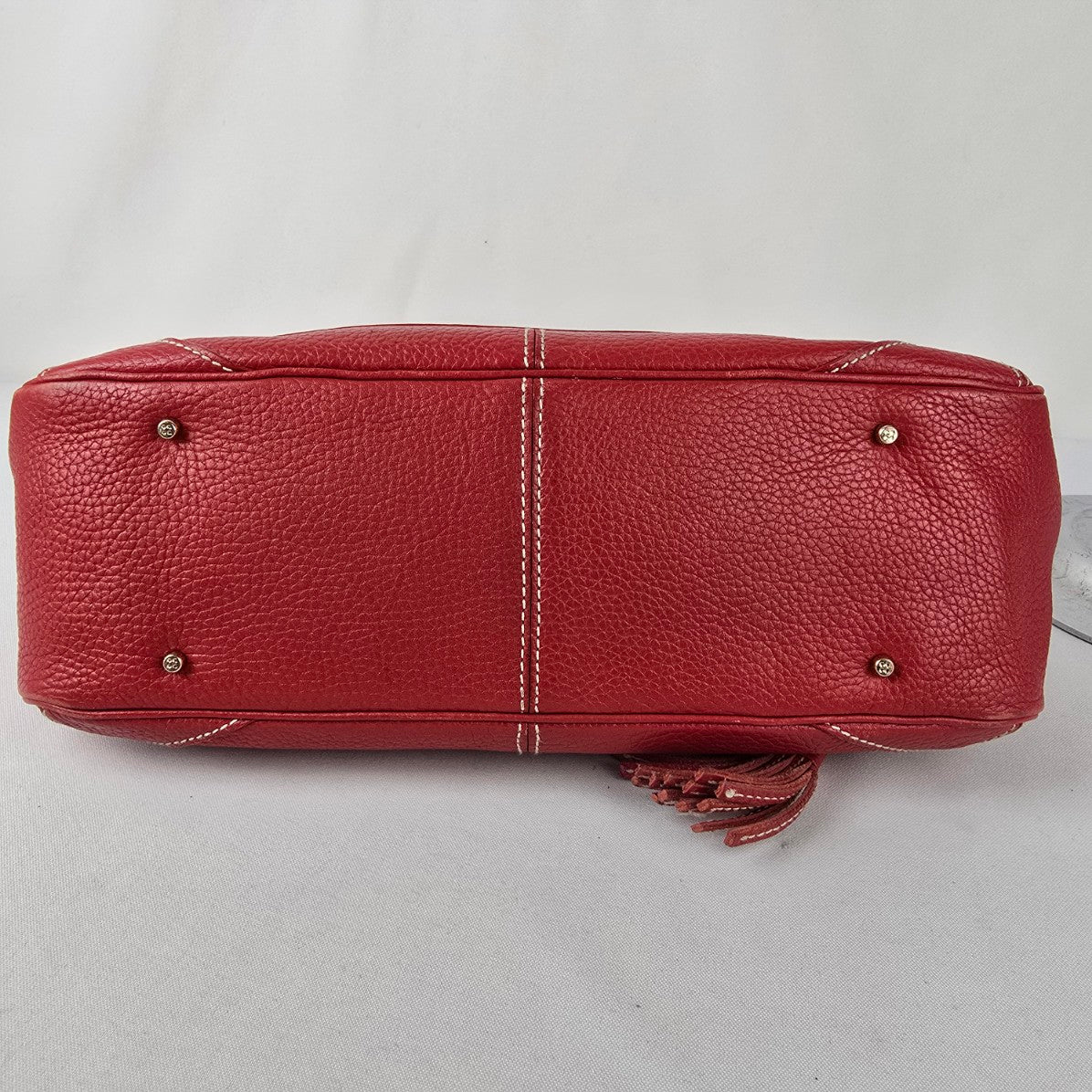 Vintage Kate Spade Red Leather Satchel Purse