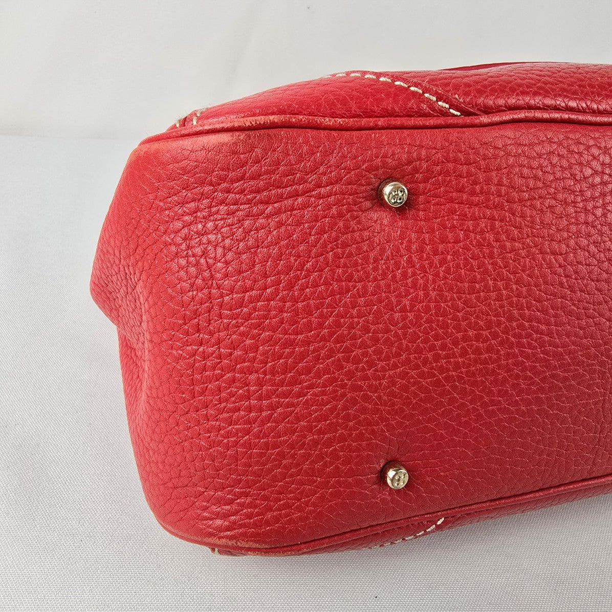 Vintage Kate Spade Red Leather Satchel Purse