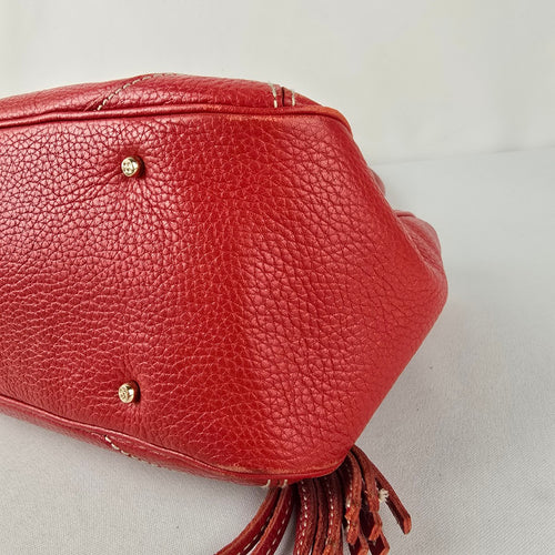 Vintage Kate Spade Red Leather Satchel Purse