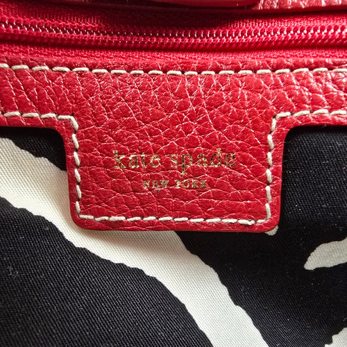 Vintage Kate Spade Red Leather Satchel Purse