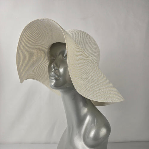 Jessica Cream Wide Brim Sun Hat