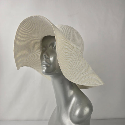 Jessica Cream Wide Brim Sun Hat