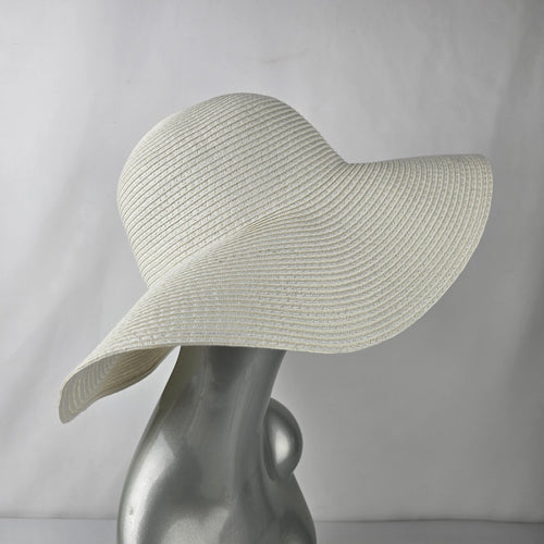 Jessica Cream Wide Brim Sun Hat