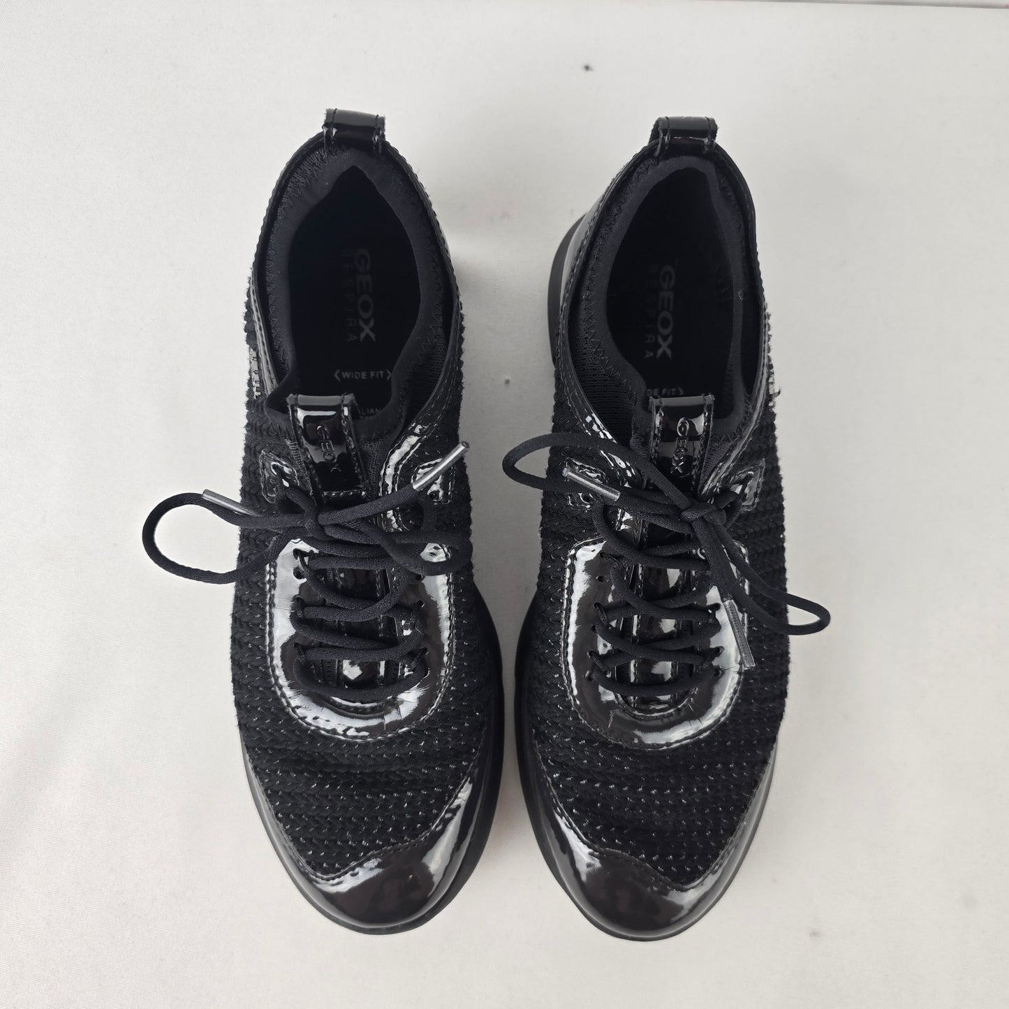 Geox Black Nebula X B Lace-Up Wide Fit Sneakers Size 7