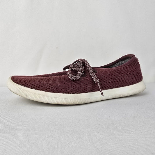 Allbirds Burgundy Knit Lace Up Sneakers Size 9
