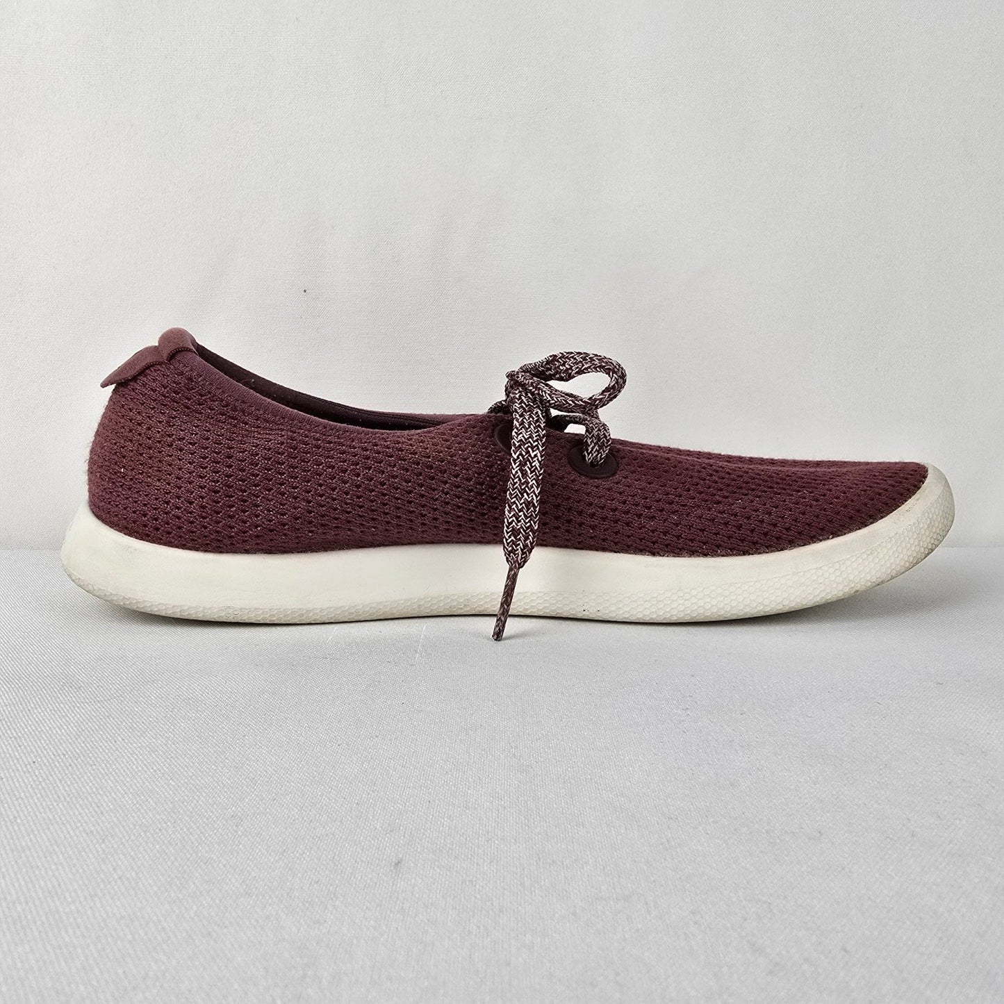Allbirds Burgundy Knit Lace Up Sneakers Size 9