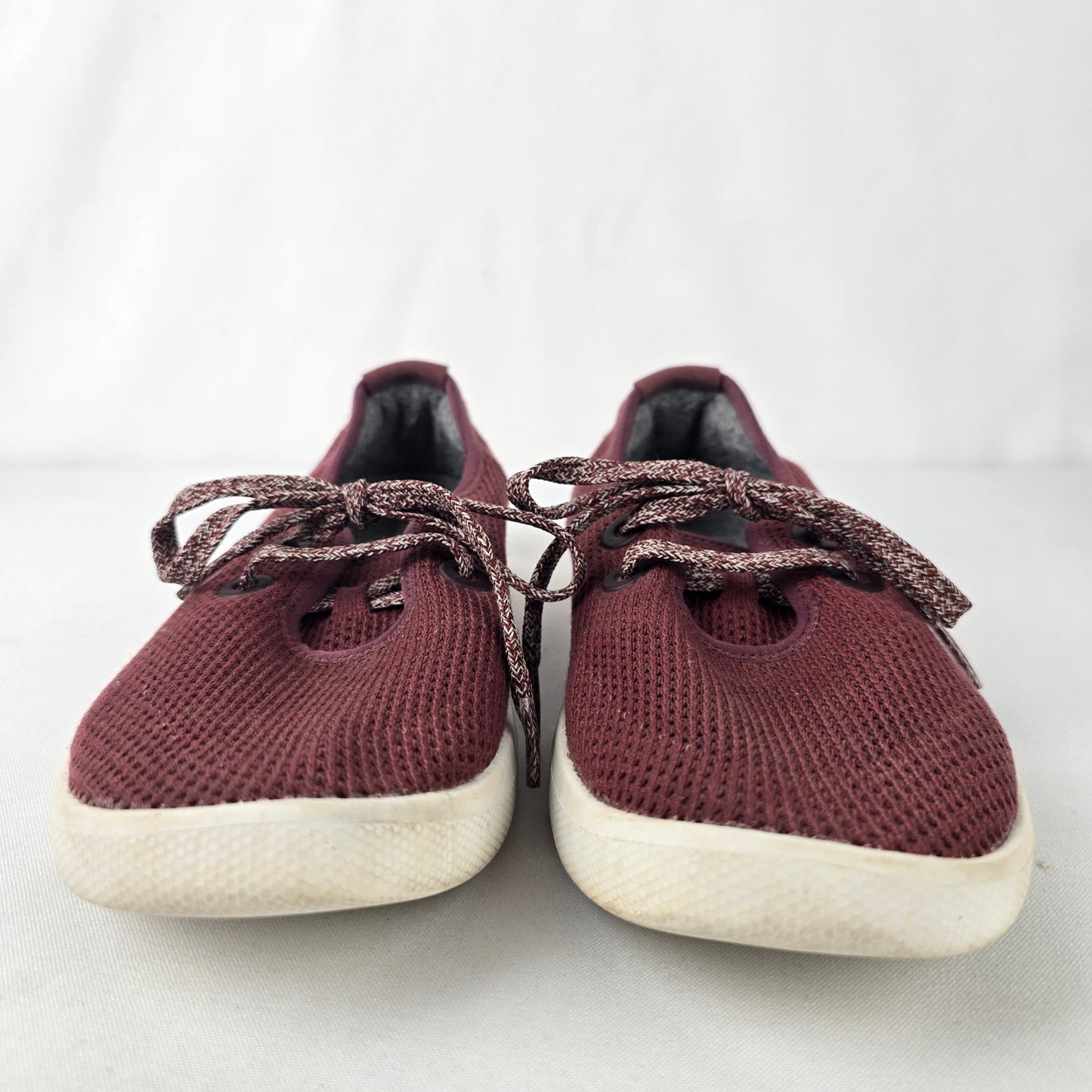 Allbirds Burgundy Knit Lace Up Sneakers Size 9